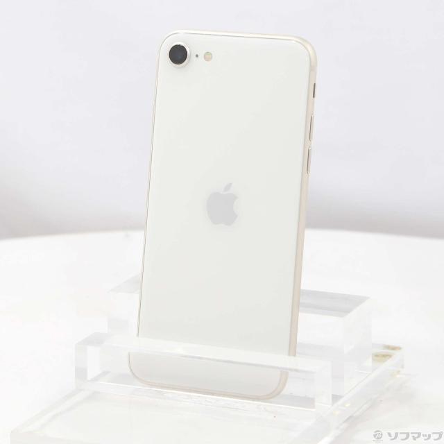 (中古)Apple iPhone SE 第3世代 64GB スターライト MMYD3J/A SIMフリー(377-ud)