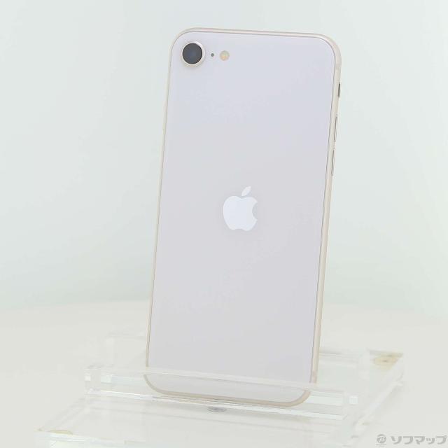 (中古)Apple iPhone SE 第3世代 64GB スターライト MMYD3J/A SIMフリー(368-ud)