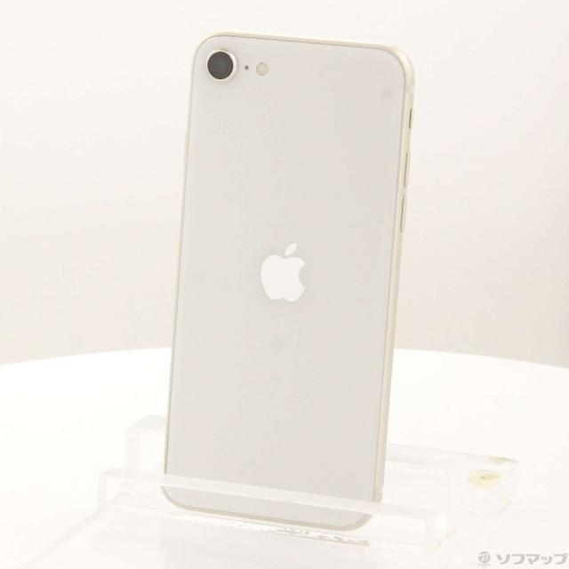 (中古)Apple iPhone SE 第3世代 64GB スターライト MMYD3J/A SIMフリー(377-ud)