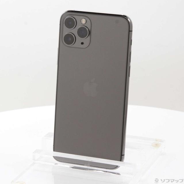 (中古)Apple iPhone11 Pro 64GB スペースグレイ MWC22J/A SIMフリー(377-ud)