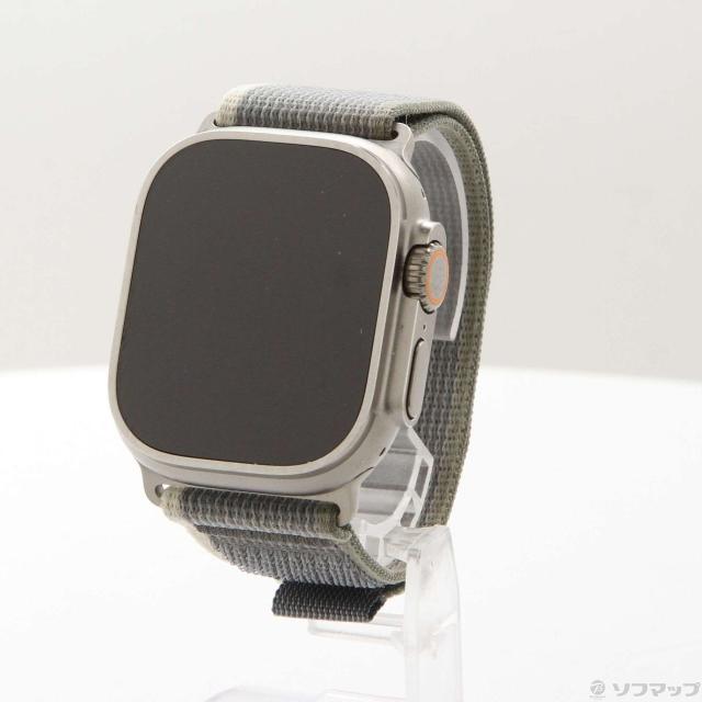 (中古)Apple Apple Watch Ultra 2 GPS + Cellular 49mm チタニウムケース グリーン/グレイトレイルループ(349-ud) 47,507円