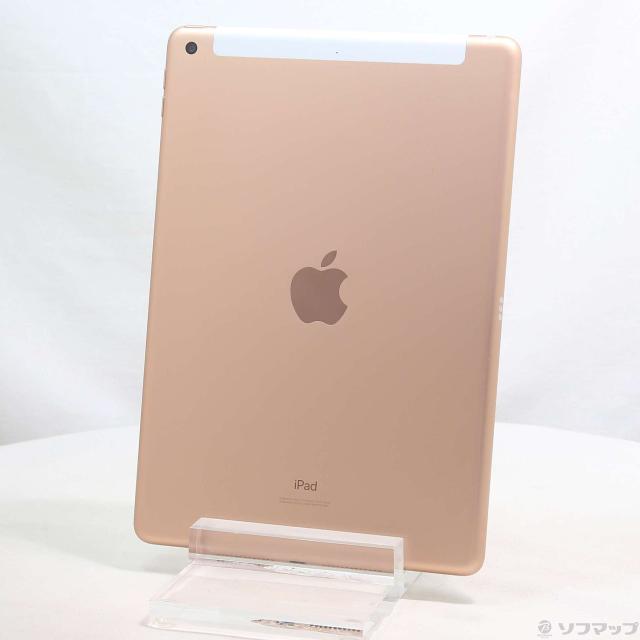 (中古)au iPad 第8世代 32GB ゴールド MYMK2J/A auロック解除SIMフリー(305-ud)
