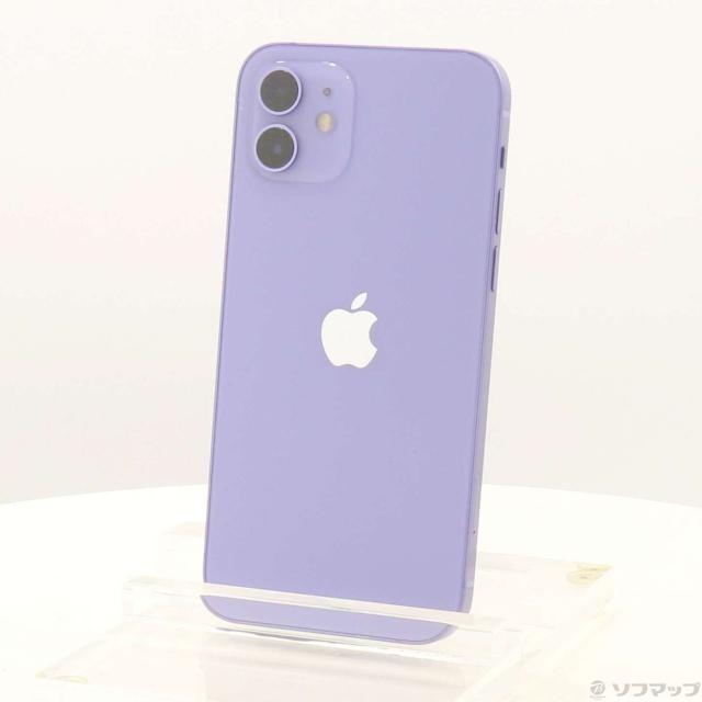 (中古)Apple iPhone12 64GB パープル MJNH3J/A SIMフリー(247-ud)