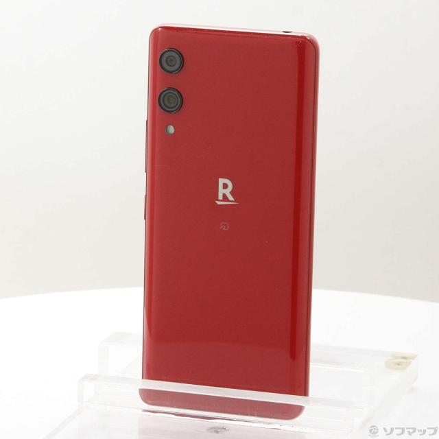 (中古)楽天 Rakuten Hand 64GB クリムゾンレッド P710 楽天 SIMフリー(198-ud)