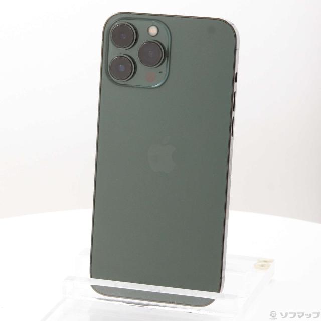 (中古)Apple iPhone13 Pro Max 256GB アルパイングリーン MNCV3J/A SIMフリー(276-ud)