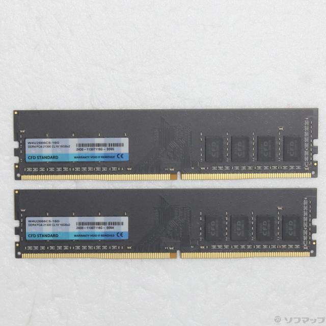 (中古)288P PC4-21300 DDR4-2666 32GB 16GB×2枚組(262-ud)