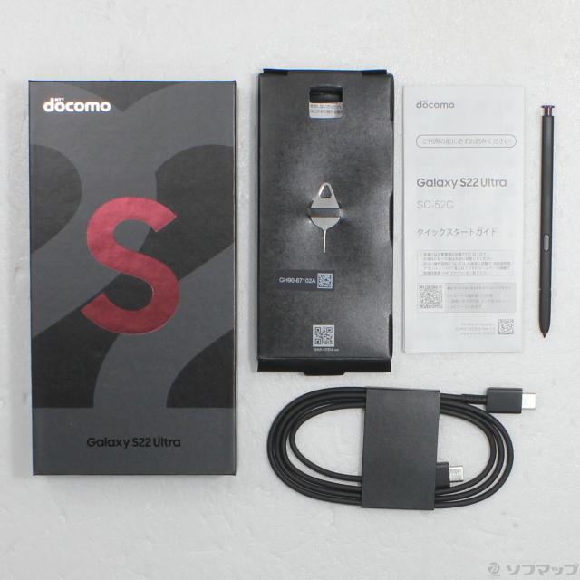 (中古)SAMSUNG Galaxy S22 Ultra 256GB バーガンディ SC-52C docomo SIMフリー(198-ud)