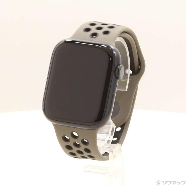 (中古)Apple Apple Watch Series 8 GPS 45mm ミッドナイトアルミニウムケース ミッドナイトスポーツループ(368-ud)
