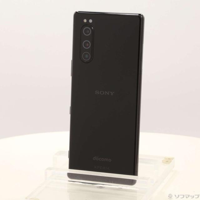 (中古)SONY Xperia 5 64GB ブラック SO-01M docomoロック解除SIMフリー(269-ud)