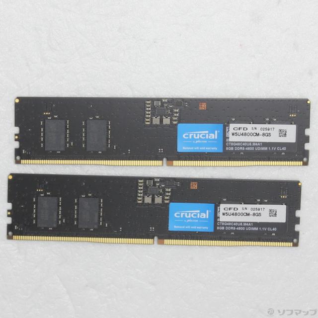 (中古)CFD W5U4800CM-8GS 16GB 8GB×2枚組(305-ud)