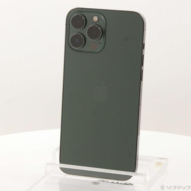 (中古)Apple iPhone13 Pro Max 128GB アルパイングリーン FNCU3J/A SIMフリー(198-ud)