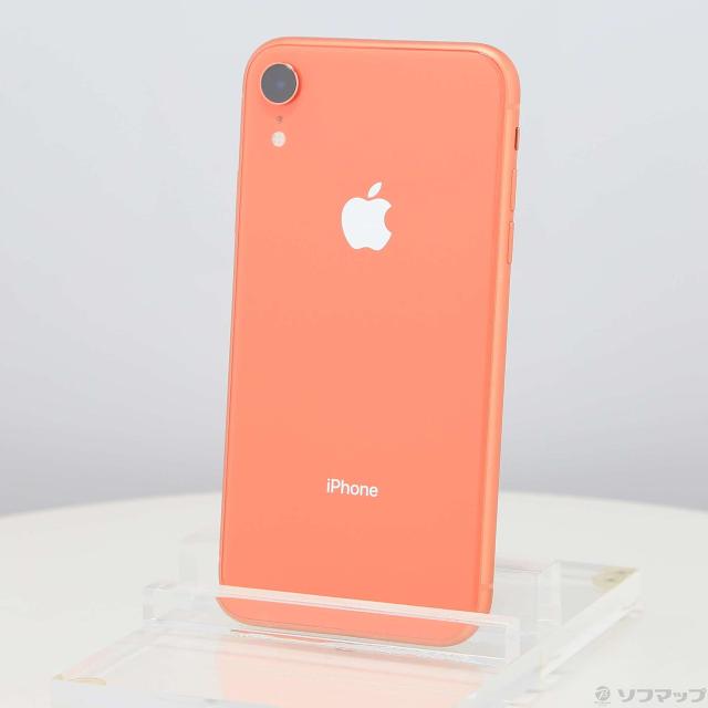 中古)Apple iPhoneXR 64GB コーラル MT0A2J/A SIMフリー(297-ud 
