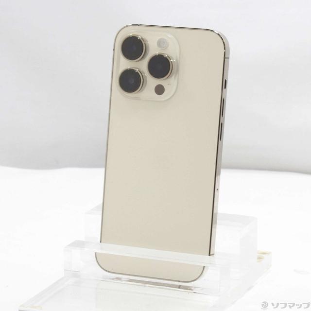 (中古)Apple iPhone14 Pro 128GB ゴールド MQ073J/A SIMフリー(344-ud)