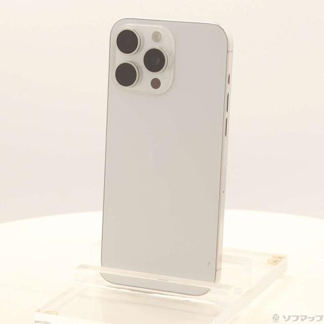 (中古)Apple iPhone15 Pro Max 256GB ホワイトチタニウム MU6Q3J/A SIMフリー(297-ud)