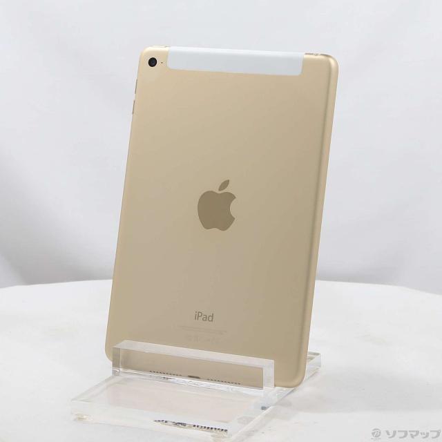 (中古)Apple iPad mini 4 128GB ゴールド MK782J/A auロック解除SIMフリー(344-ud)