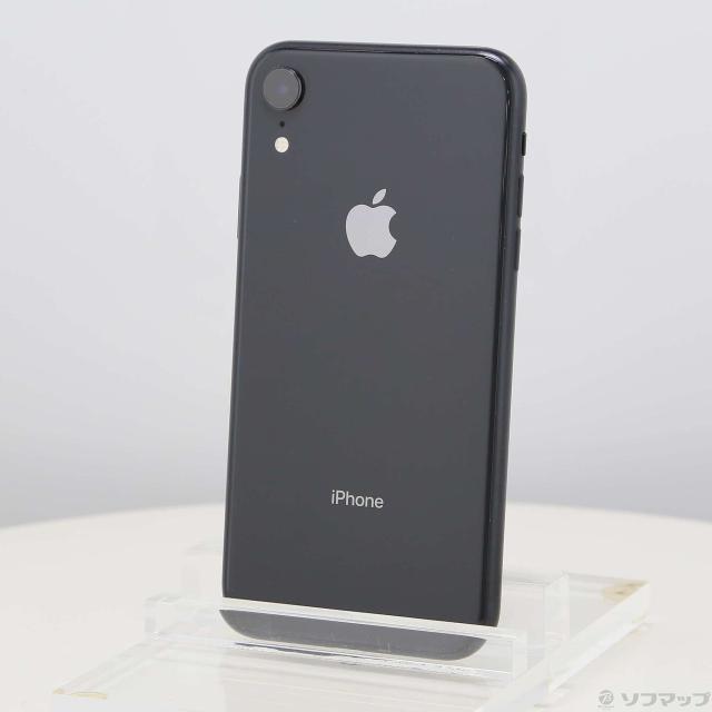 (中古)Apple iPhoneXR 64GB ブラック MT002J/A SIMフリー(344-ud)