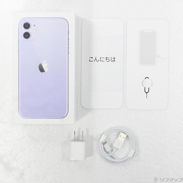 (中古)Apple iPhone11 64GB パープル MWLX2J/A SIMフリー(377-ud)_4