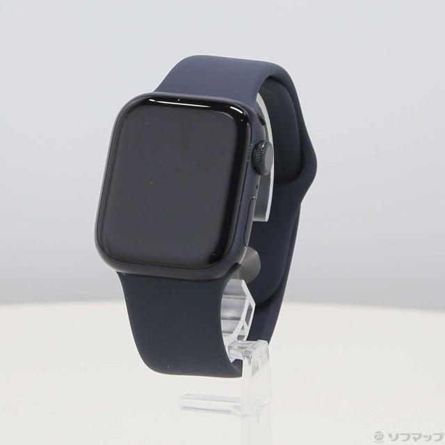 (中古)Apple Apple Watch Series 7 GPS 41mm ミッドナイトアルミニウムケース ミッドナイトスポーツバンド(262-ud)