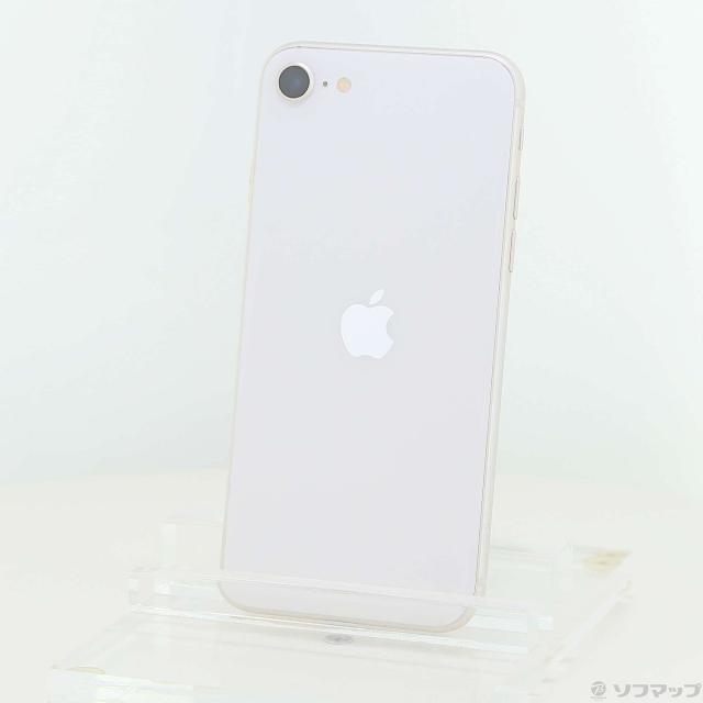 (中古)Apple iPhone SE 第3世代 64GB スターライト MMYD3J/A SIMフリー(377-ud)
