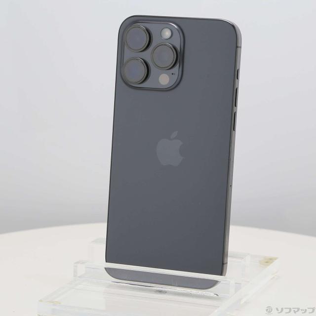 (中古)Apple iPhone15 Pro Max 256GB ブラックチタニウム MU6P3J/A SIMフリー(198-ud)