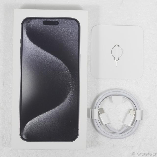 (中古)Apple iPhone15 Pro Max 256GB ブラックチタニウム MU6P3J/A SIMフリー(198-ud)