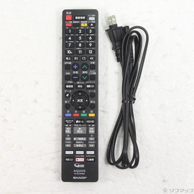 (中古)SHARP (展示品) ブルーレイレコーダー AQUOSブルーレイ 4B-C40ET3 [4TB /3番組同時録画 /BS・CS 4Kチューナー内蔵](198-ud)
