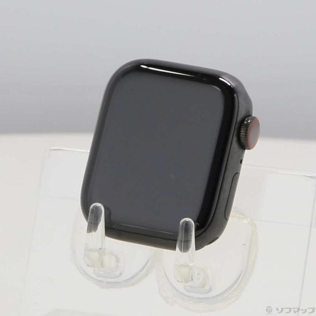(中古)Apple Apple Watch Series 7 GPS + Cellular 41mm スペースブラックチタニウムケース バンド無し(377-ud)