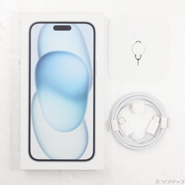 (中古)Apple iPhone15 Plus 256GB ブルー MU0N3J/A SIMフリー(276-ud)_4