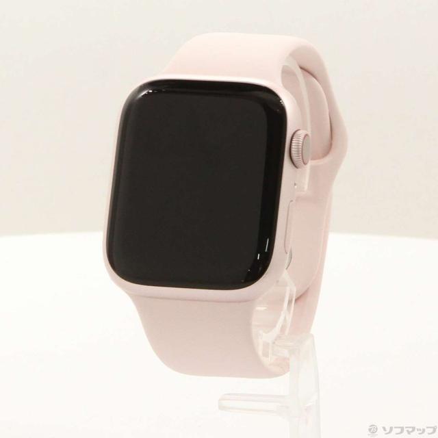 (中古)Apple Apple Watch Series 9 GPS + Cellular 45mm ピンクアルミニウムケース ライトピンクスポーツバンド(269-ud)
