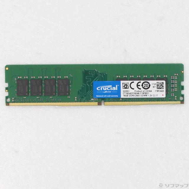 (中古)288P DDR4 16GB PC4-19200 DDR4-2400(377-ud)