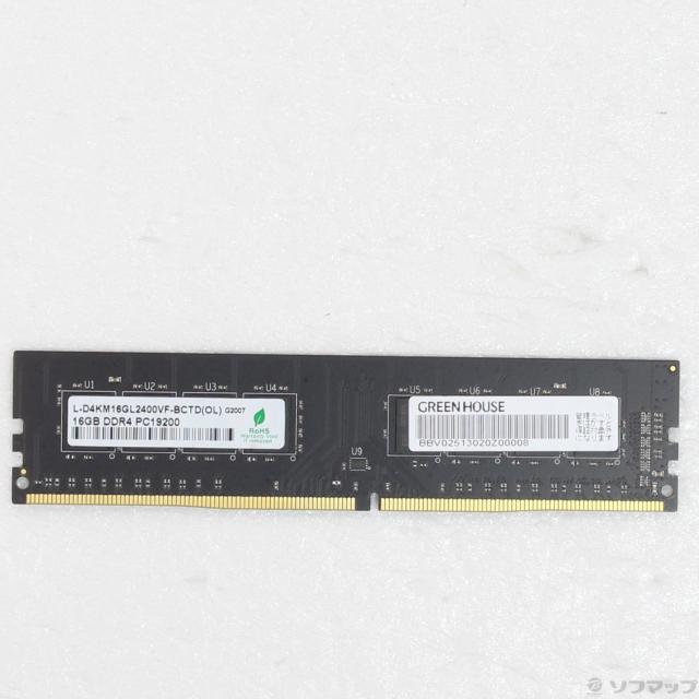 (中古)288P DDR4 16GB PC4-19200 DDR4-2400(262-ud)