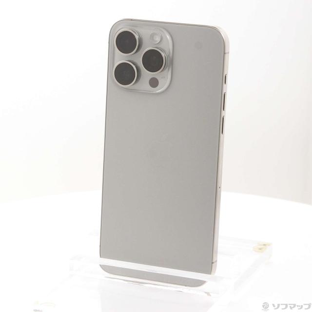 (中古)Apple iPhone15 Pro Max 256GB ナチュラルチタニウム MU6R3J/A SIMフリー(276-ud)