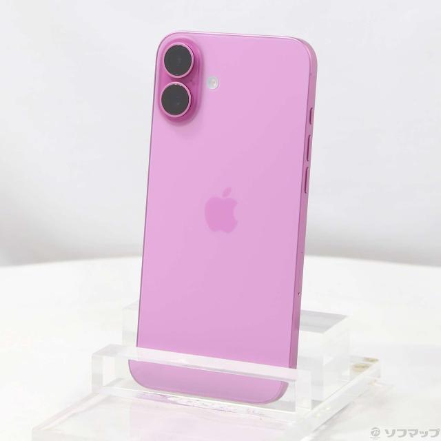 (中古)Apple (展示品) iPhone16 Plus 128GB ピンク 3N345J/A SIMフリー(377-ud)