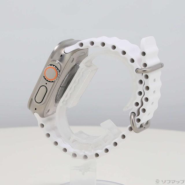 (中古)Apple Apple Watch Ultra GPS + Cellular 49mm チタニウムケース ホワイトオーシャンバンド(377-ud)_1