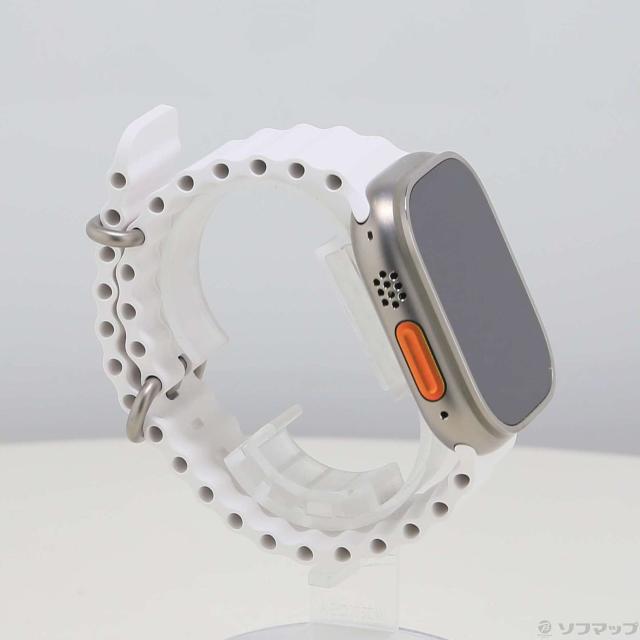 (中古)Apple Apple Watch Ultra GPS + Cellular 49mm チタニウムケース ホワイトオーシャンバンド(377-ud)_3