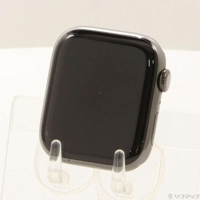 (中古)Apple Apple Watch Series 7 GPS + Cellular 45mm グラファイトステンレススチールケース バンド無し(262-ud)