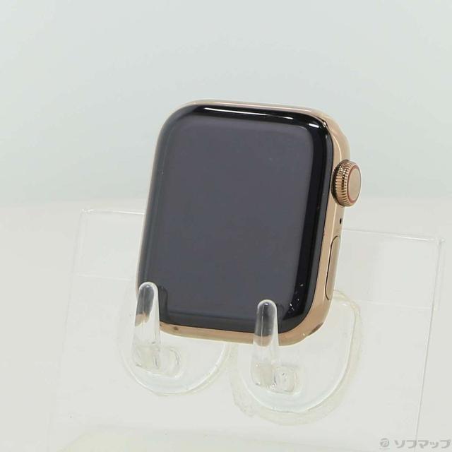 (中古)Apple Apple Watch Series 5 GPS + Cellular 40mm ゴールドステンレススチールケース バンド無し(377-ud)