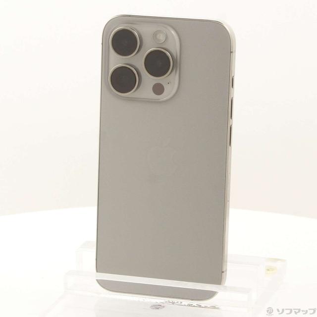 (中古)Apple iPhone15 Pro 256GB ナチュラルチタニウム MTUF3J/A SIMフリー(198-ud)