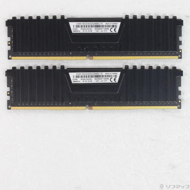 (中古)CORSAIR CMK16GX4M2A2666C16 16GB 8GB×2枚組(262-ud)
