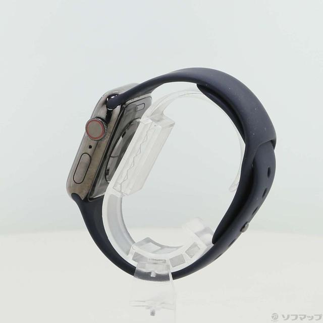 (中古)Apple Apple Watch Series 8 GPS + Cellular 41mm グラファイトステンレススチールケース ミッドナイトスポーツバンド(349-ud)_1