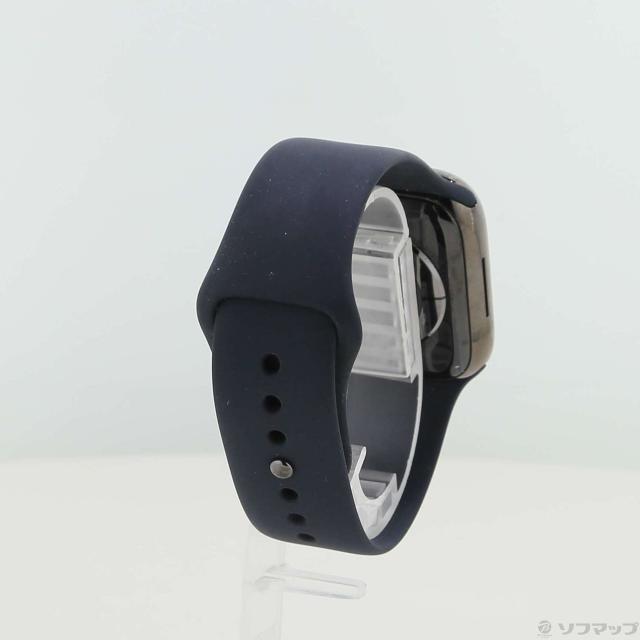 (中古)Apple Apple Watch Series 8 GPS + Cellular 41mm グラファイトステンレススチールケース ミッドナイトスポーツバンド(349-ud)_2