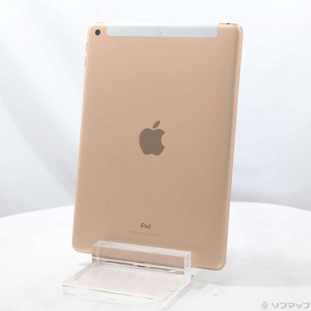 (中古)Apple iPad 第6世代 128GB ゴールド MRM22J/A auロック解除SIMフリー(377-ud)