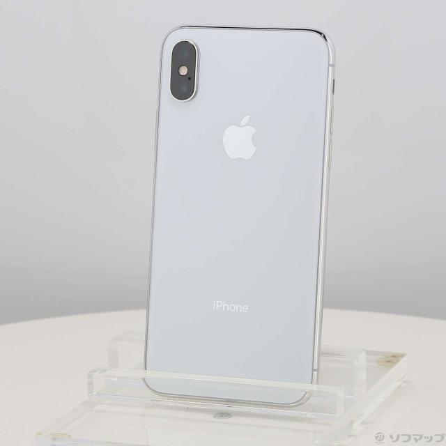 (中古)Apple iPhoneX 64GB シルバー MQAY2J/A SIMフリー(247-ud)
