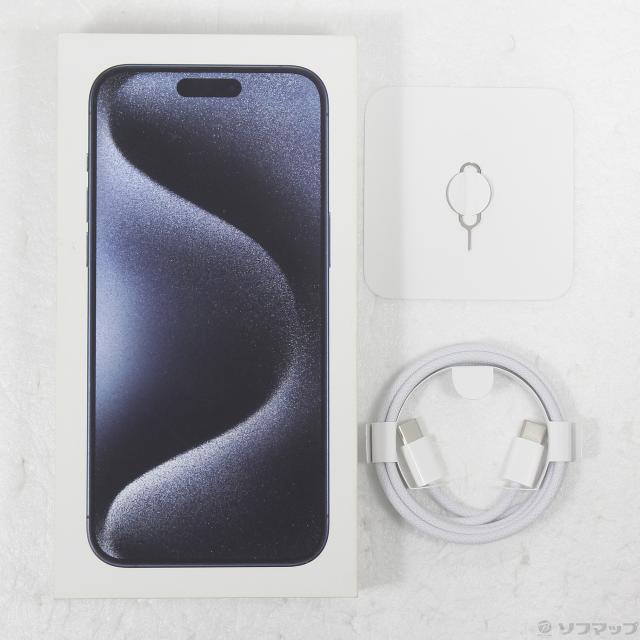 (中古)Apple iPhone15 Pro Max 256GB ブルーチタニウム MU6T3J/A SIMフリー(269-ud)