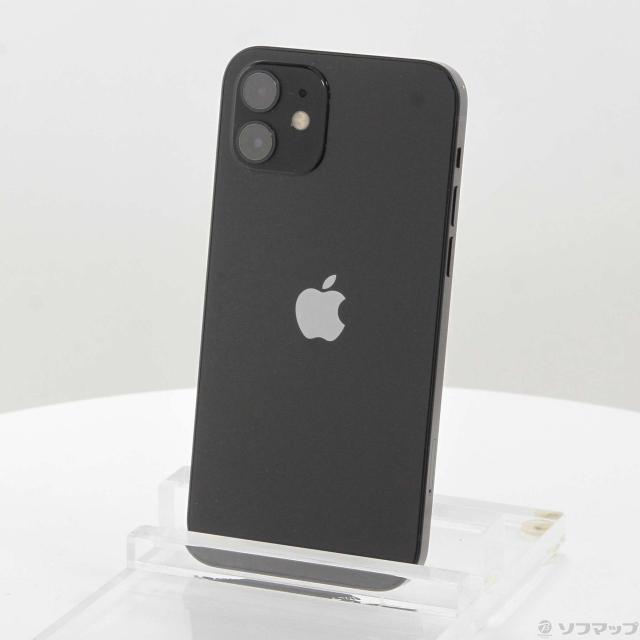 (中古)Apple iPhone12 64GB ブラック MGHN3J/A SIMフリー(247-ud)