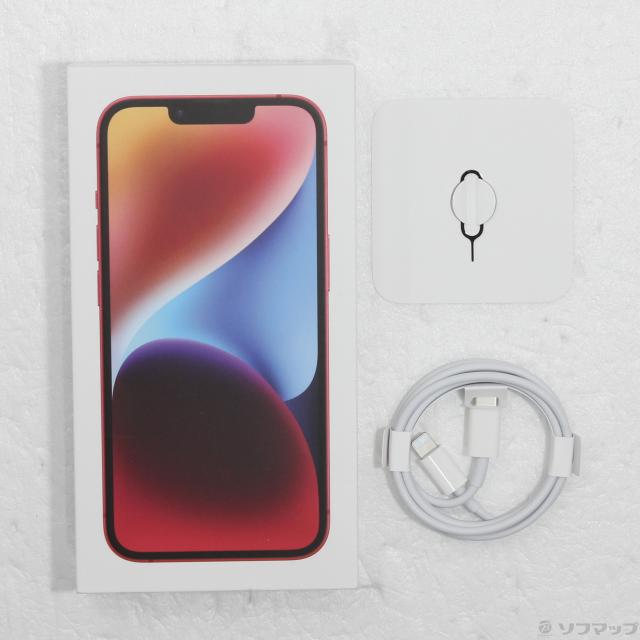 (中古)Apple iPhone14 128GB プロダクトレッド MPV93J/A SIMフリー(198-ud)_4