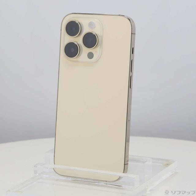 (中古)Apple iPhone14 Pro 128GB ゴールド MQ073J/A SIMフリー(198-ud)