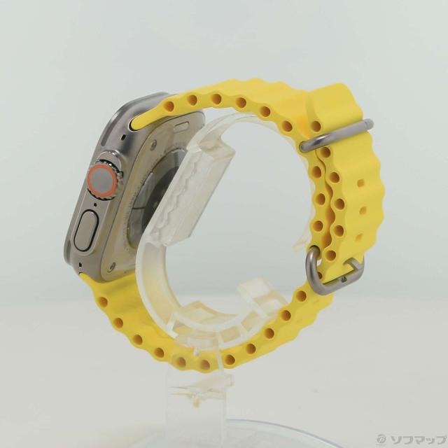 (中古)Apple Apple Watch Ultra GPS + Cellular 49mm チタニウムケース イエローオーシャンバンド(377-ud)_1