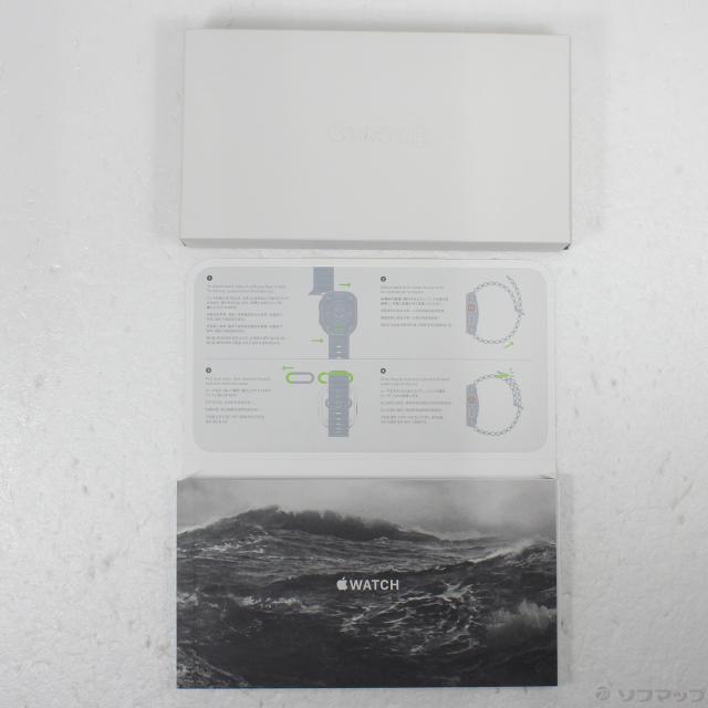 (中古)Apple Apple Watch Ultra GPS + Cellular 49mm チタニウムケース イエローオーシャンバンド(377-ud)_4