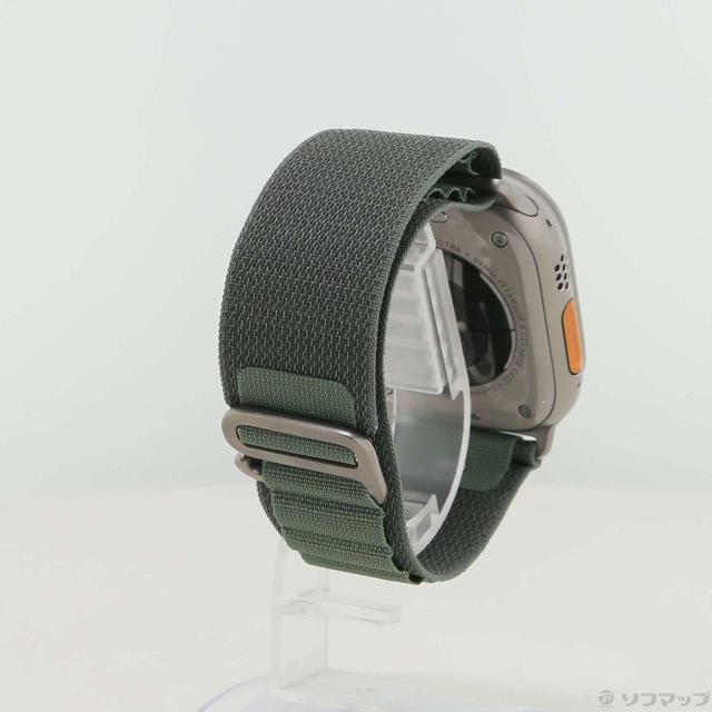 (中古)Apple Apple Watch Ultra GPS + Cellular 49mm チタニウムケース グリーンアルパインループ(377-ud)_2